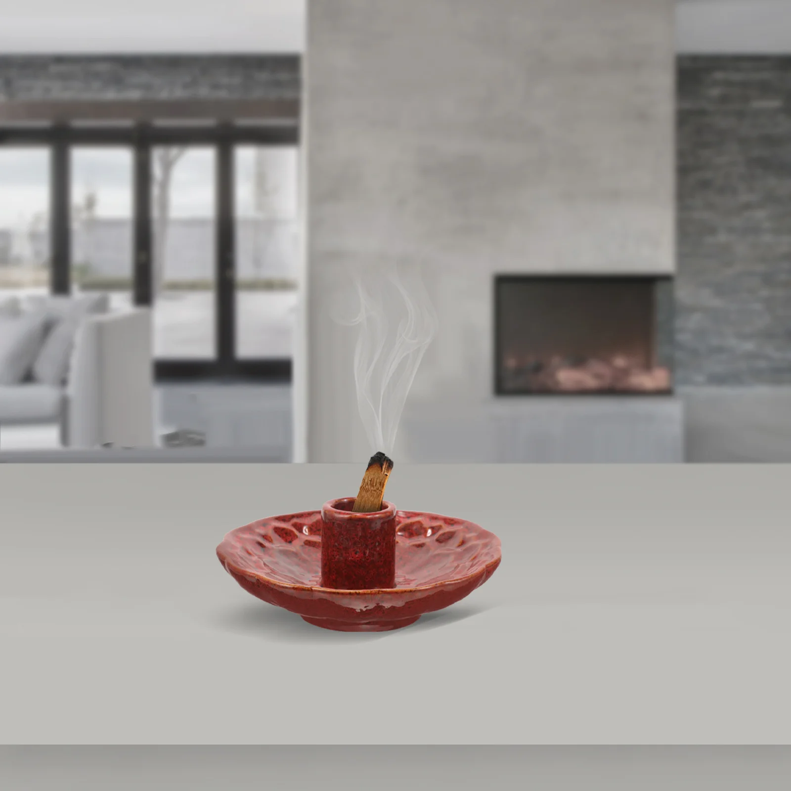 

Ceramic Incense Holder Retro Design Delicate Texture Incense Stick Tray for Home Tea Room Meditation Holder