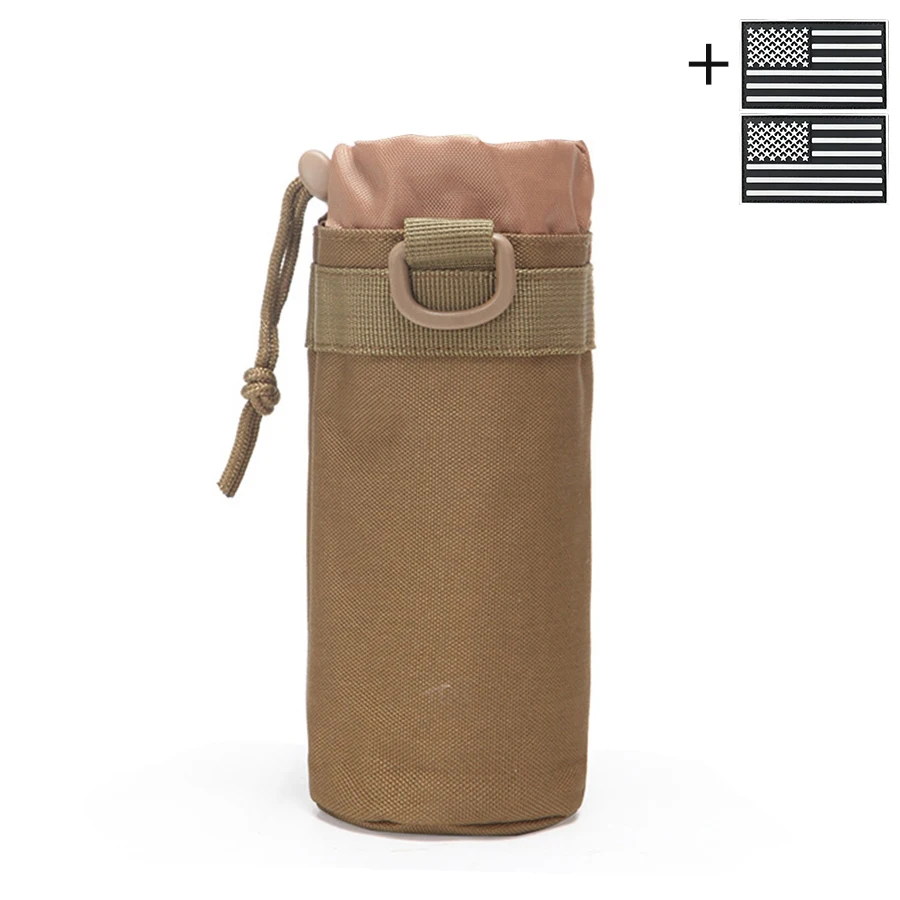 Outdoor Sports Water Bottle Cover with Drawstring Closure, MOLLE System Compatible, Mountable Mountaineering and Cycling Cup Pro