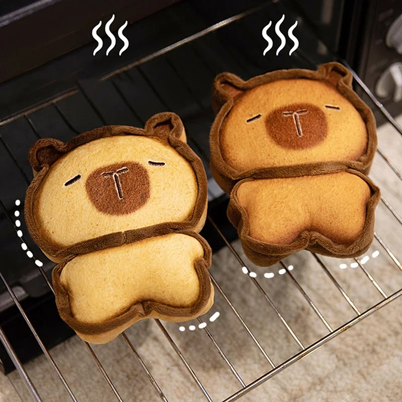 

Toast Bread Capybara Plush Toy Keychain Cartoon Capibara Soft Stuffed Doll Pendant Car Key Ring Backpack Bag Decor Kid Gift
