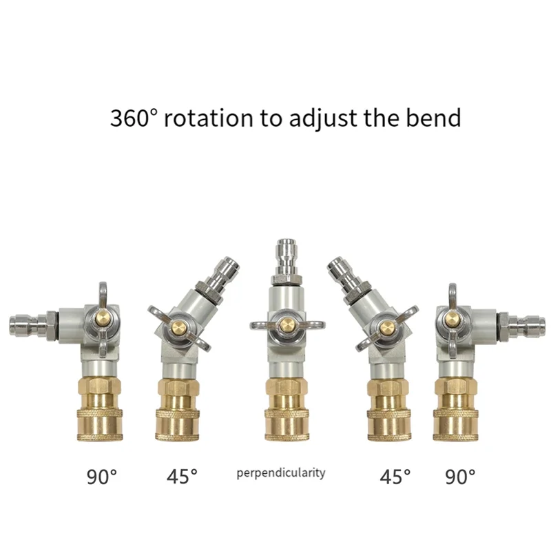 N10R-360Degree Rotary Adjustable High-Pressure Car Wash Water Cleaning Machine Accessories 1/4 Turn Quick Connect Nozzle-Head