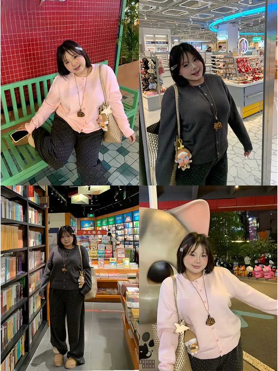 

Soft Cozy Long Sve Knitted Sweater Gentle Sle plus Size Slimming Base irt een's Old Dr Women's Faion Daily Wear