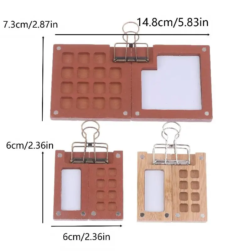 8/15 Grid Box Portable Pocket Artist Watercolor Paint Palette Mini Travel Paint Palette With Clip For Painters Artists Students