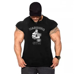 Summer Gym Tank Top Men Cotton Bodybuilding Fitness Sleeveless T Shirt Workout Clothing Mens Compression Sportswear Muscle Vests
