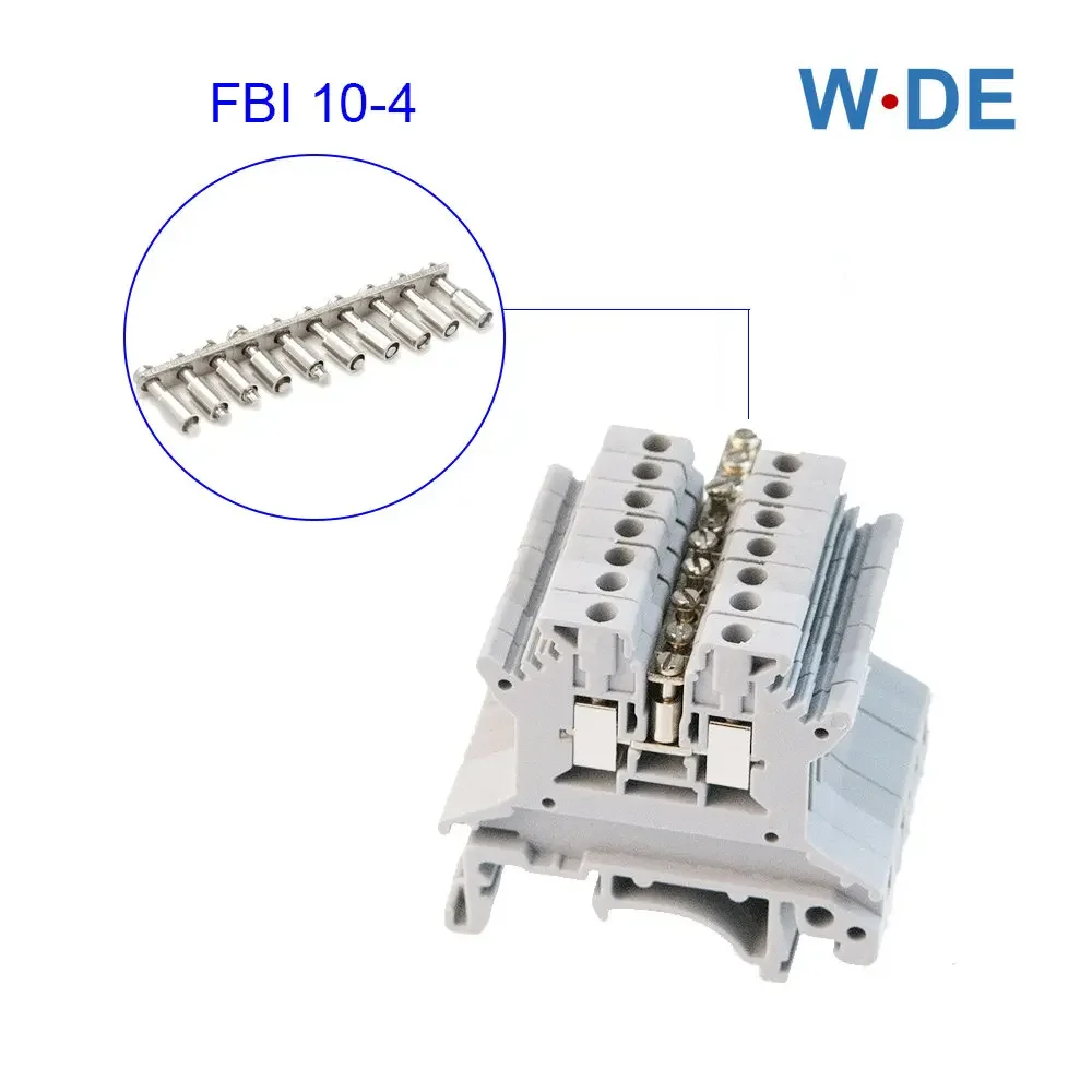 

1 Piece FBI 10-4 Fixed Bridge UK Type Terminal Block Accessories For UK 1.5N DIN Rail Terminal Blocks