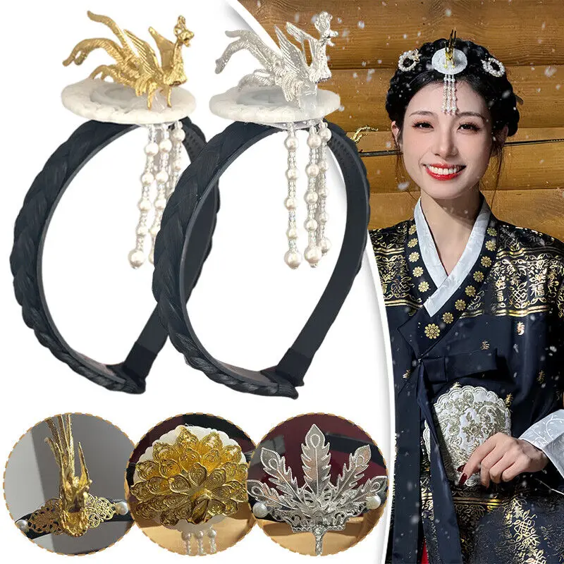 Korean Version Tassel Hairband Traditional Classical Ethnic Phoenix Decor Headdress Hanbok Accessories Women Costume Headwear