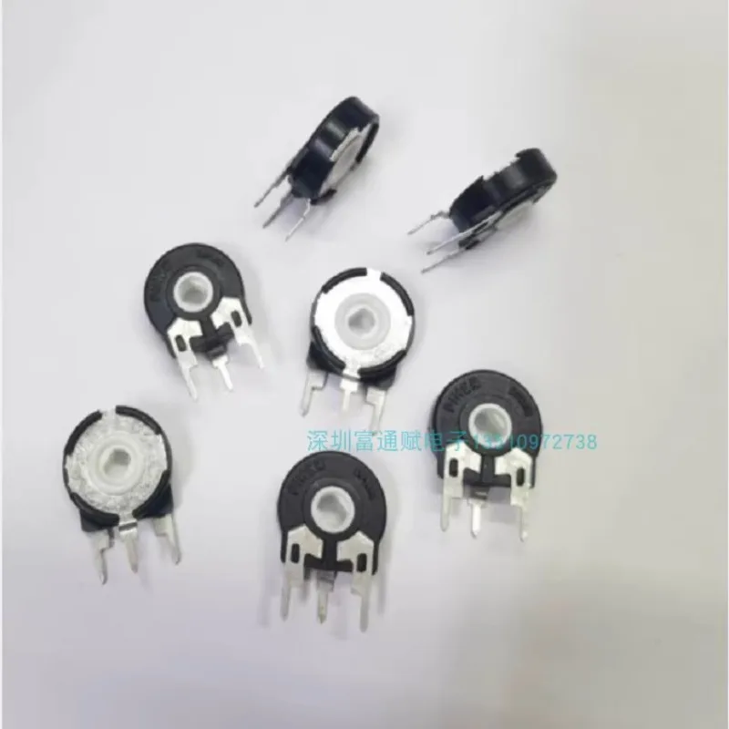 10PCS PT15NH05 Vertical Adjustable Resistance Potentiometer 2.2M Oval Hole 3-Pin