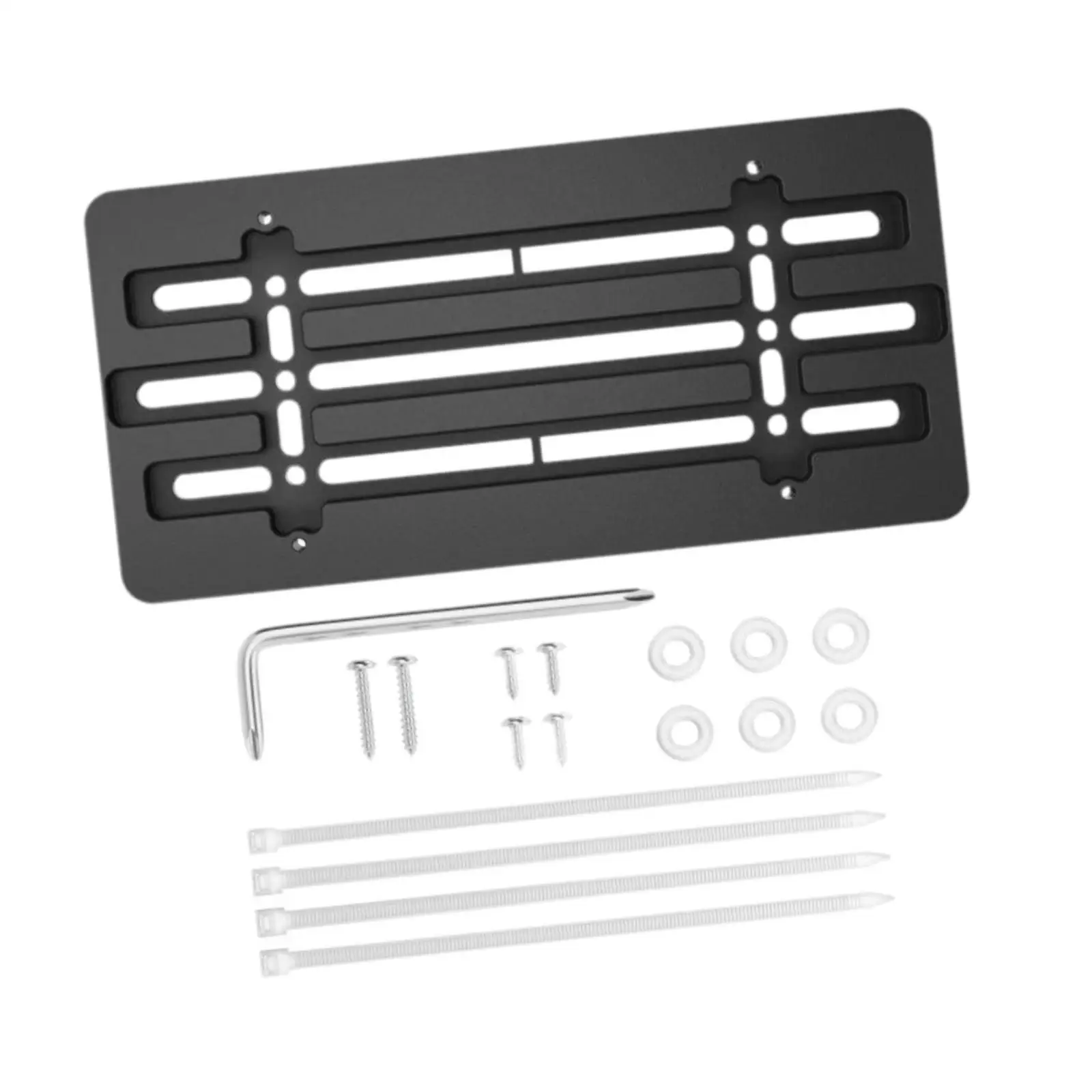 Plastic Car Front License Plate Bracket Universal Holder Frame Kit for Auto Truck SUV Vehicle with Fastening Tools