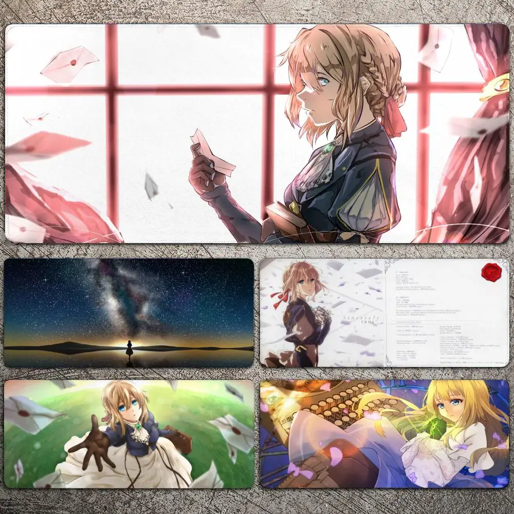 

Violet Evergarden Anime Girl Mousepad Large Gaming Mouse Pad LockEdge Thickened Computer Keyboard Table Desk Mat