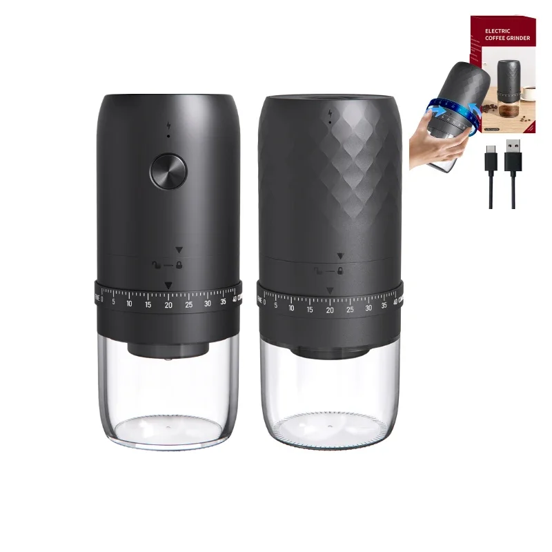 เครื่องบดกาแฟเสี้ยนไฟฟ้า 25 เกียร์ USB ชาร์จเสี้ยนโรงสีเมล็ดกาแฟเครื่องบดกาแฟกําลังสูงเครื่องบดเครื่องใช้ในบ้าน