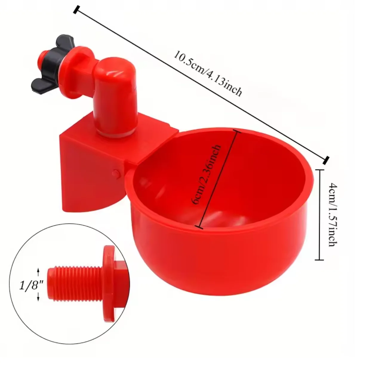2/10 قطعة وعاء شُرب الدجاج مياه الشرب السمان الدواجن موزع مياه أوتوماتيكي بطة وحمام الحرة المدى الدجاج