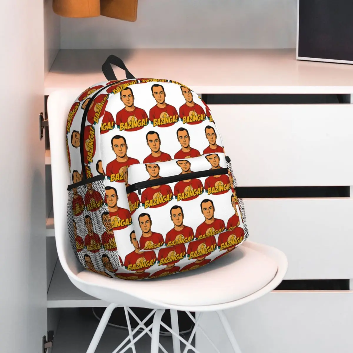 The Big Bang Theory Sheldon Bazinga Backpack Student BookBag Kids School Bag Computer Shoulder Bags for Men Women