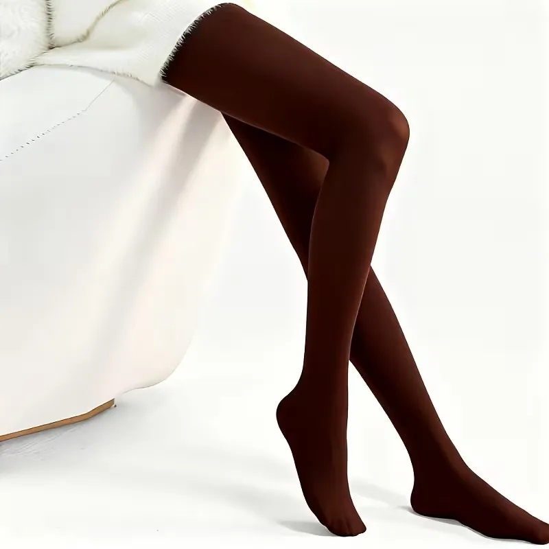 40D Coffee Brown S M L XL Yoga Practice Pantyhose Women Thicken Ultra Shimmery Stretch Wrap Feet Silk Shaping Stockings Tights L