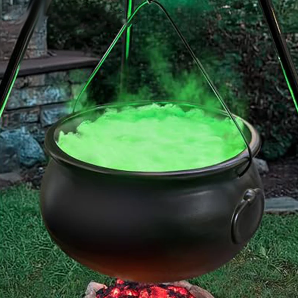 Halloween Witches Cauldron on Tripod with Lights 51 Inch Indoor Outdoor Decorative Candy Container and Spooky Accent
