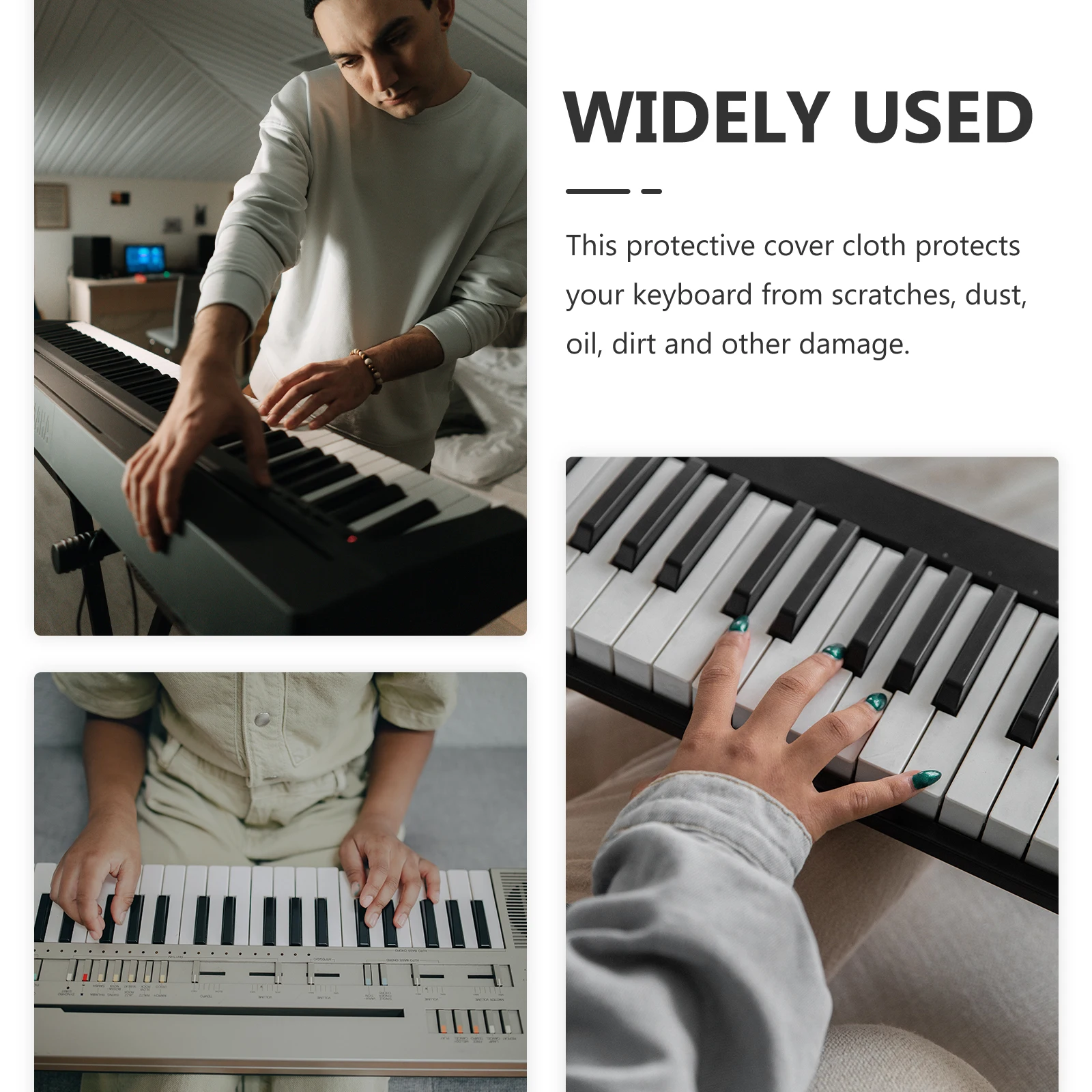

Electronic Piano Dustproof Cover Music Keyboard Instrument Simple Electric Canvas