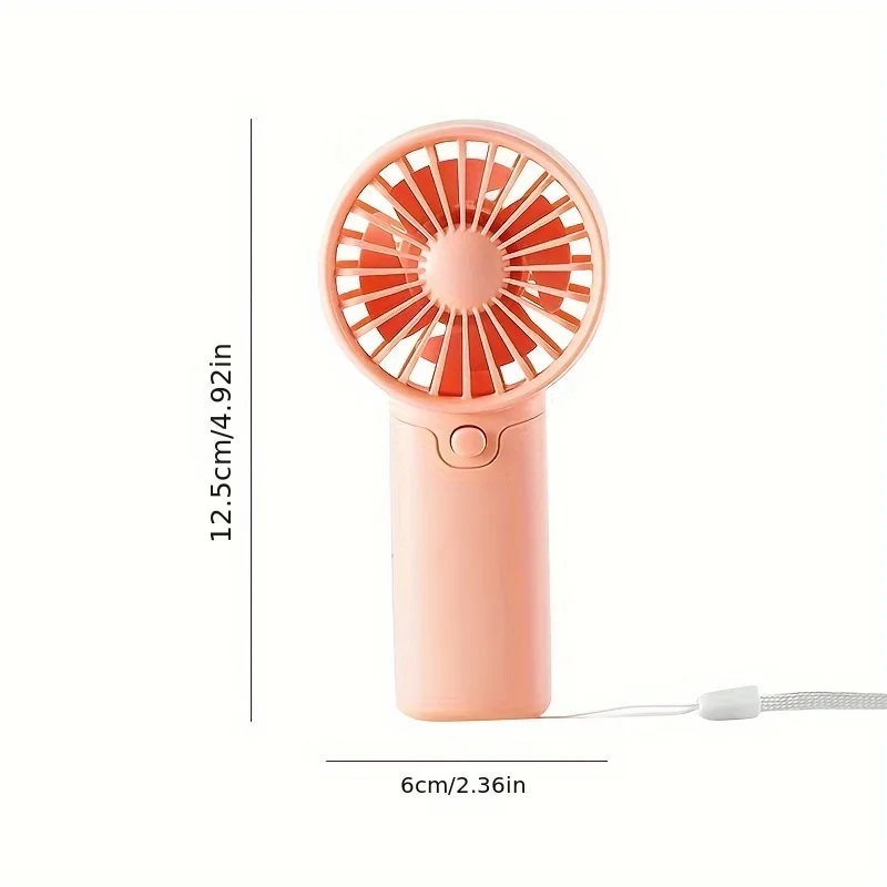 2024 Cute Mini Fan Portable Handheld Fan Lightweight Handy Fan Pocket Size Low Noise Small Electric Fan Student Gift Outdoor Fan