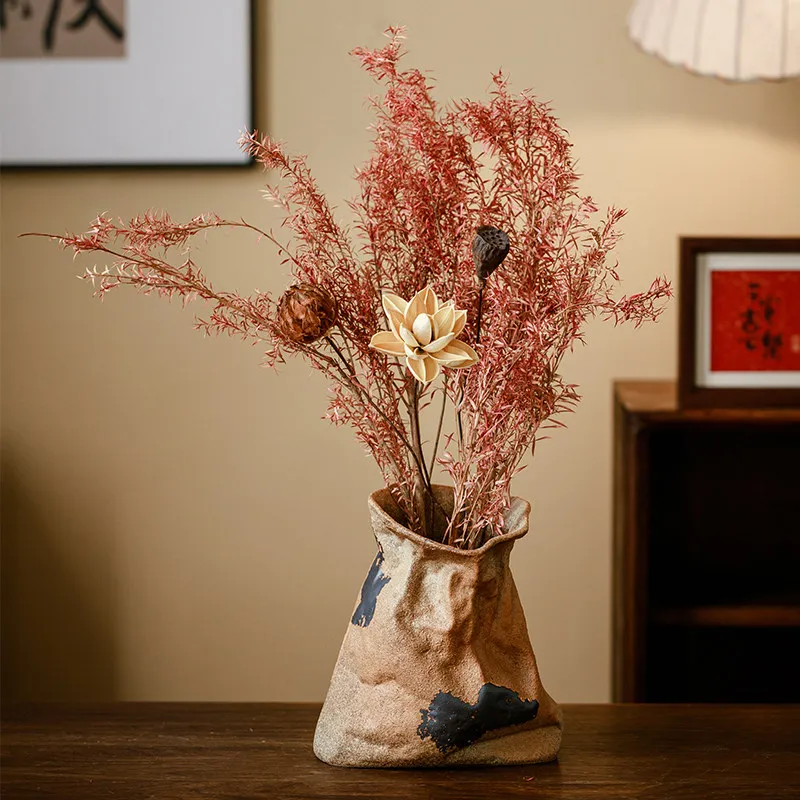 Retro Flowers Vases Bedroom Table Flowers Decorations Homestay Vases Ornament Ceramics Home Decor Ваза MH40HP