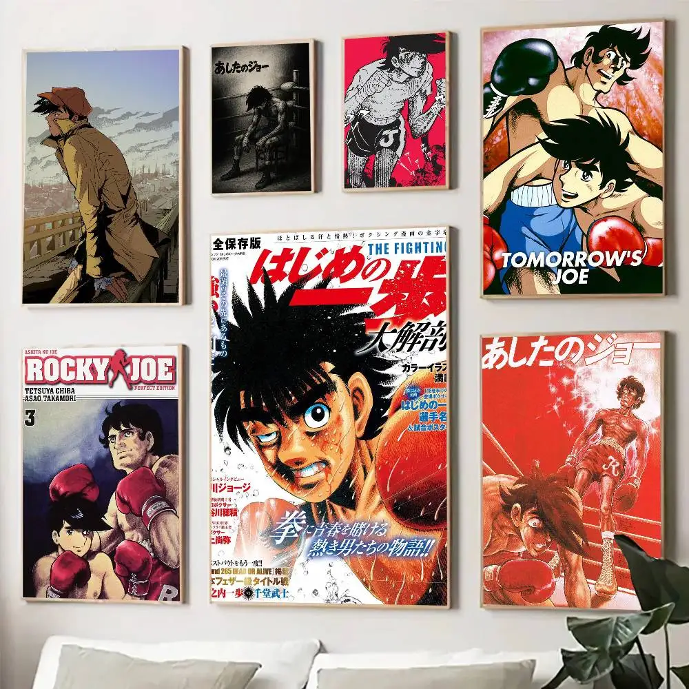 Fighting Comics T-Tomorrow Joe Posters Living Room Bar Cafe Quality Canvas Vintage Style Comics Painting Art Home Wall Decor