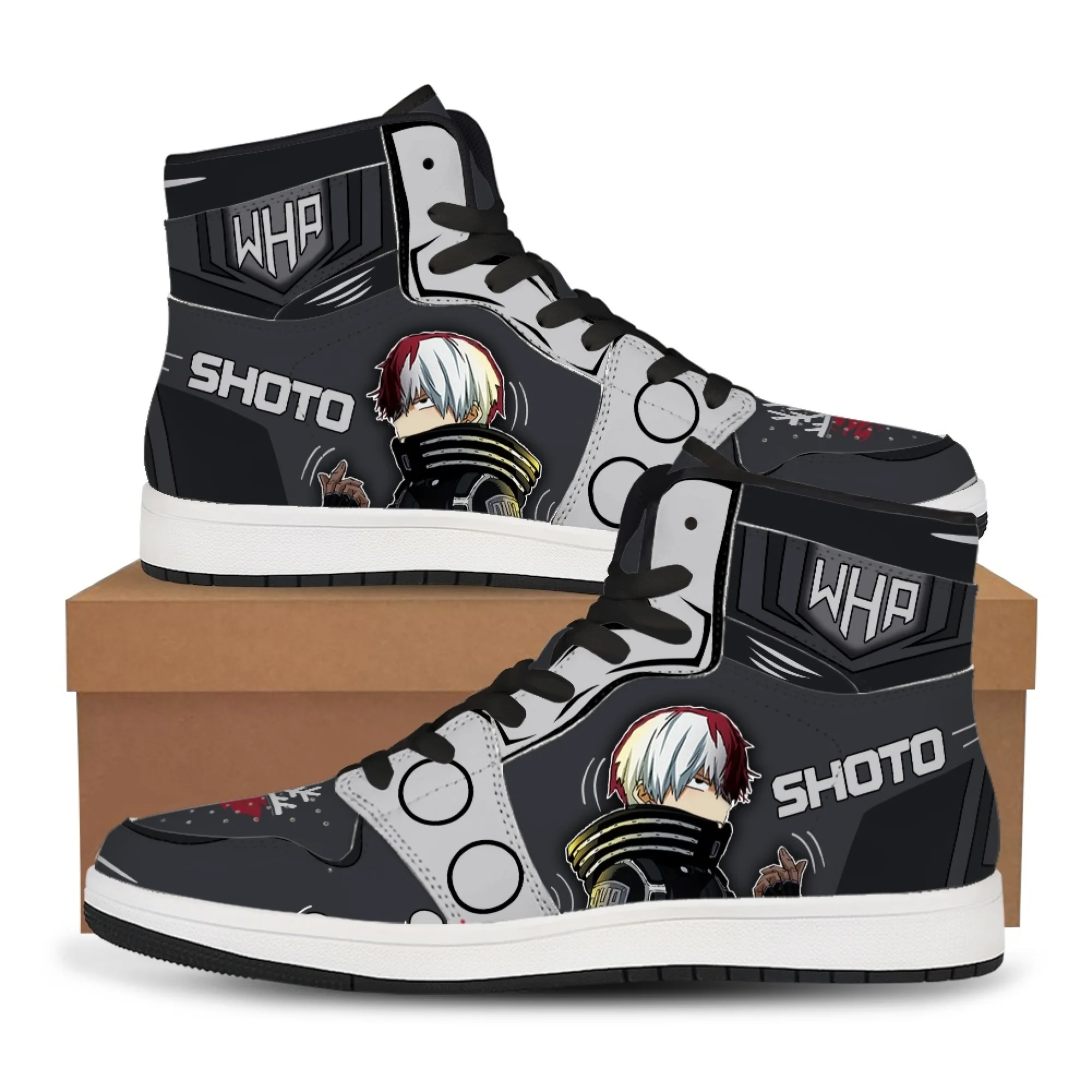Zapatos Shoto Todoroki, zapatos deportivos de alta calidad, superhéroe, Anime japonés, my hero academia, zapatillas de deporte para hombre, regalos de cumpleaños estampados para niño