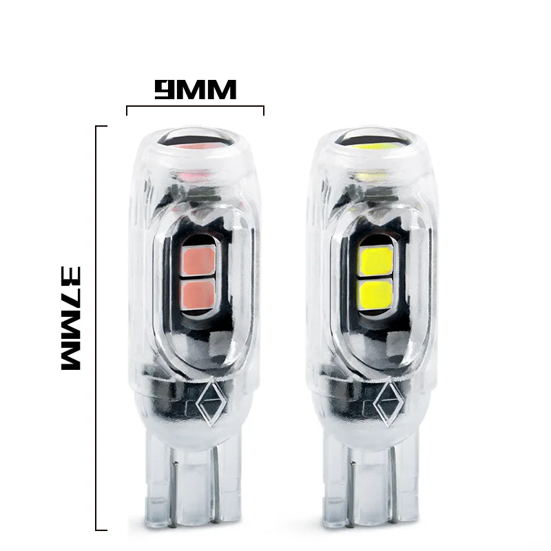 Strobe Flash 7 Color T10 LED W5W 194 168 Plastic Protect 5smd 3030 Car Interior Light Reading Door License Plate Wedge Lamp 12V