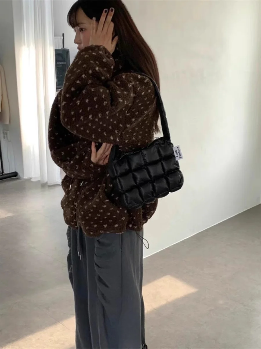 Hiver exclusif Simple een à pois à capuche fermeture éclair conception Fce Jaet femmes ort manteau Thiened dames Faion