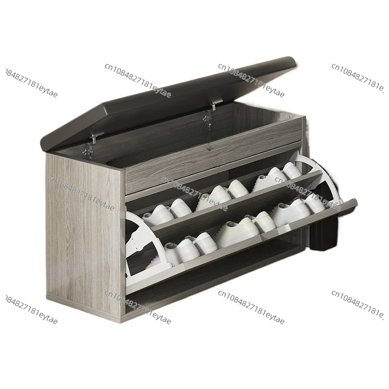 Flip Bucket Shoe Changing Stool for Home Use, Seated Shoe Cabinet, Multifunctional Home Use, Entrance Foyer Shoe Changing Stool