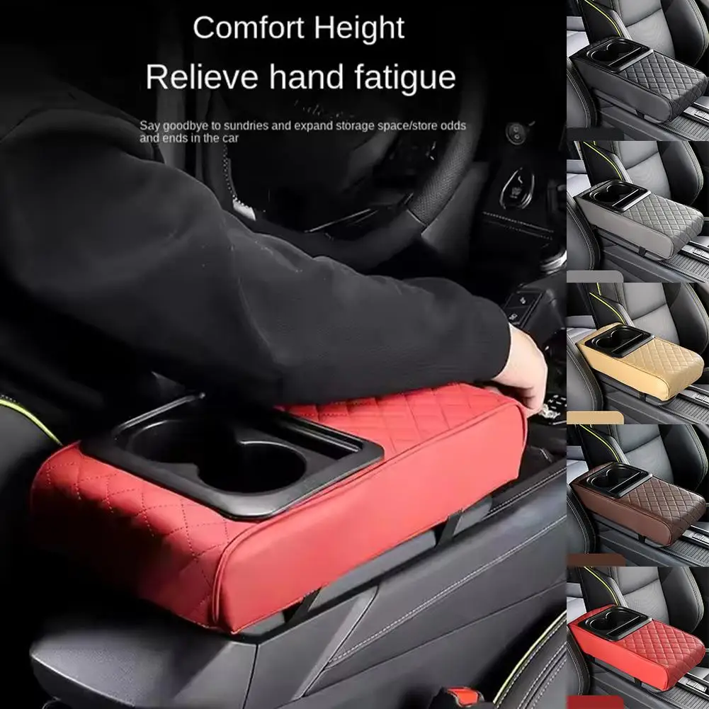 Car Armrest Box Heightening Pad Auto Center Console Armrest Cushion Car Interior Storage Box Tissue Organizer Car Accessories