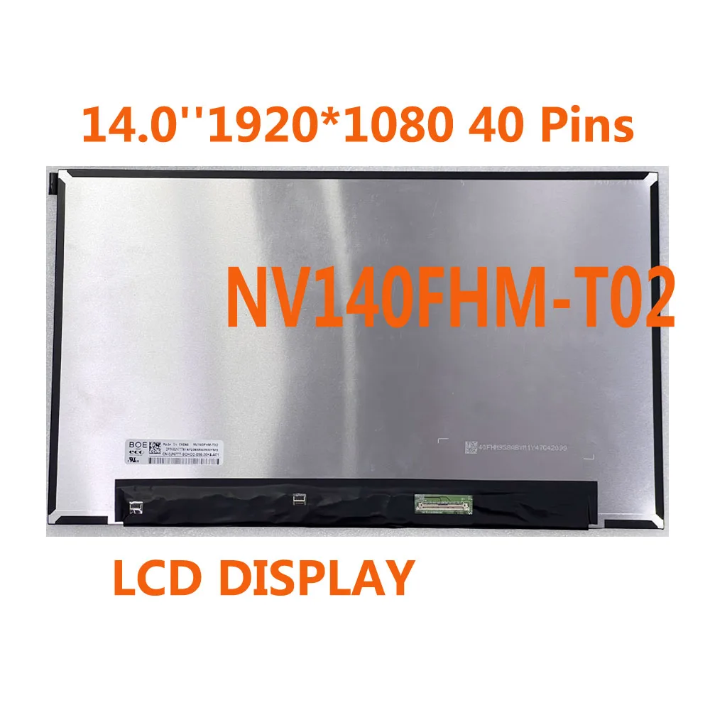 Wholesale 14.0 Inch NV140FHM-T02 FHD 1920X1080 40 PIN LED LCD Screen Touch Digitizer Panel Matrix Display