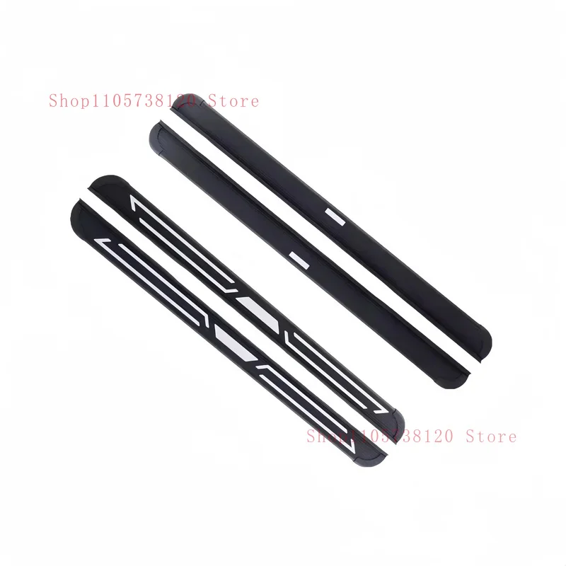 Auto Parts Black Aluminum Bolt-On Pair Of Running Boards SUV Pickup