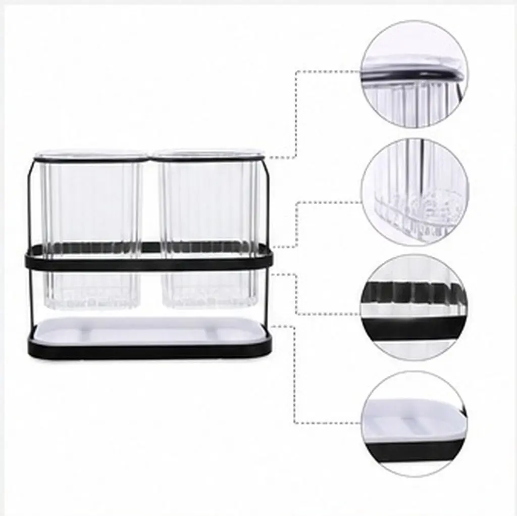 Wall Mount Chopstick Holder Premium Multi-Function Cutlery Organizer Desktop Utensil Holder Draining Storage for Kitchen Decor