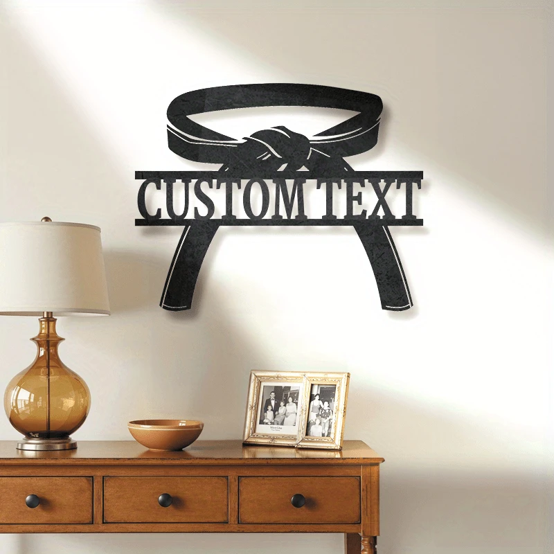 Custom Black Belt Metal Artifacts Martial Arts Display Wall Decor Japanese Karate Gift Dojo Decoration Artistic Accessories