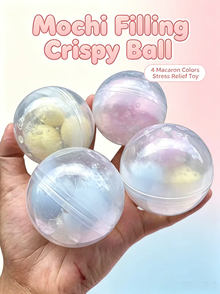 Crispy Macaron Little Yuanxiao Mini Balls, Soft Toys, Super Stress Relief, Relaxing Squeezing Balls, Yuanxiao Molding Fun