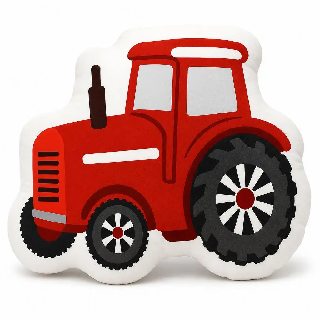 Tractor Country Rural Cartoon Plush Pillow Cushion Funny Stuffed Throw Pillow Cute Home Decor Gift Sofa Bed Child Bedroom