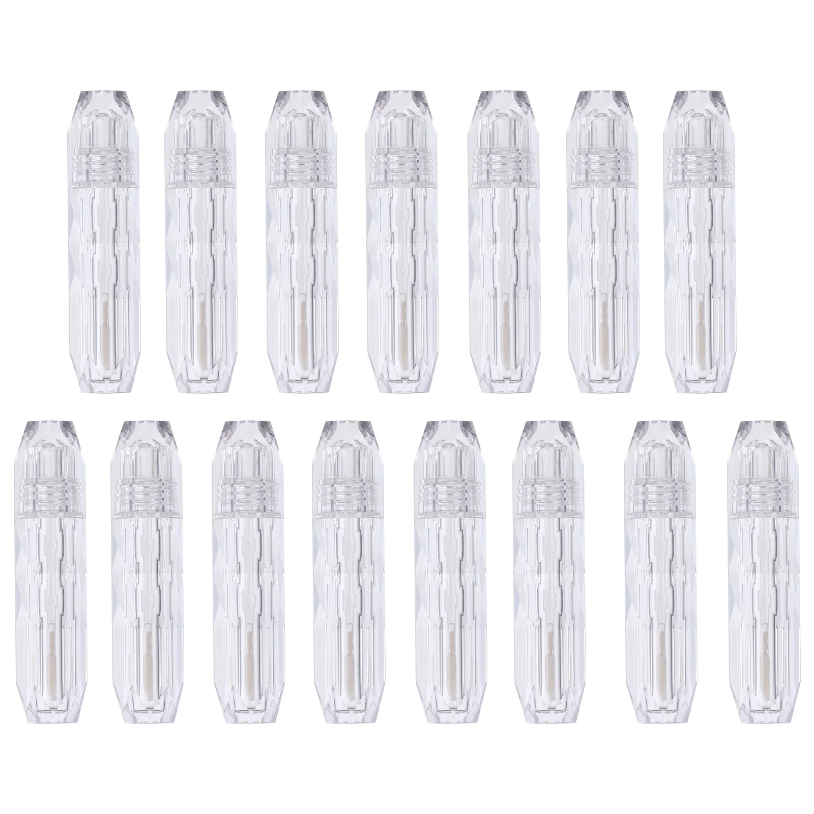 

15 Pcs 2 5ml Clear Diamond Shaped Lip Gloss Empty Tubes Fashion Travel Size Leak Proof Premium Material Safe Containers