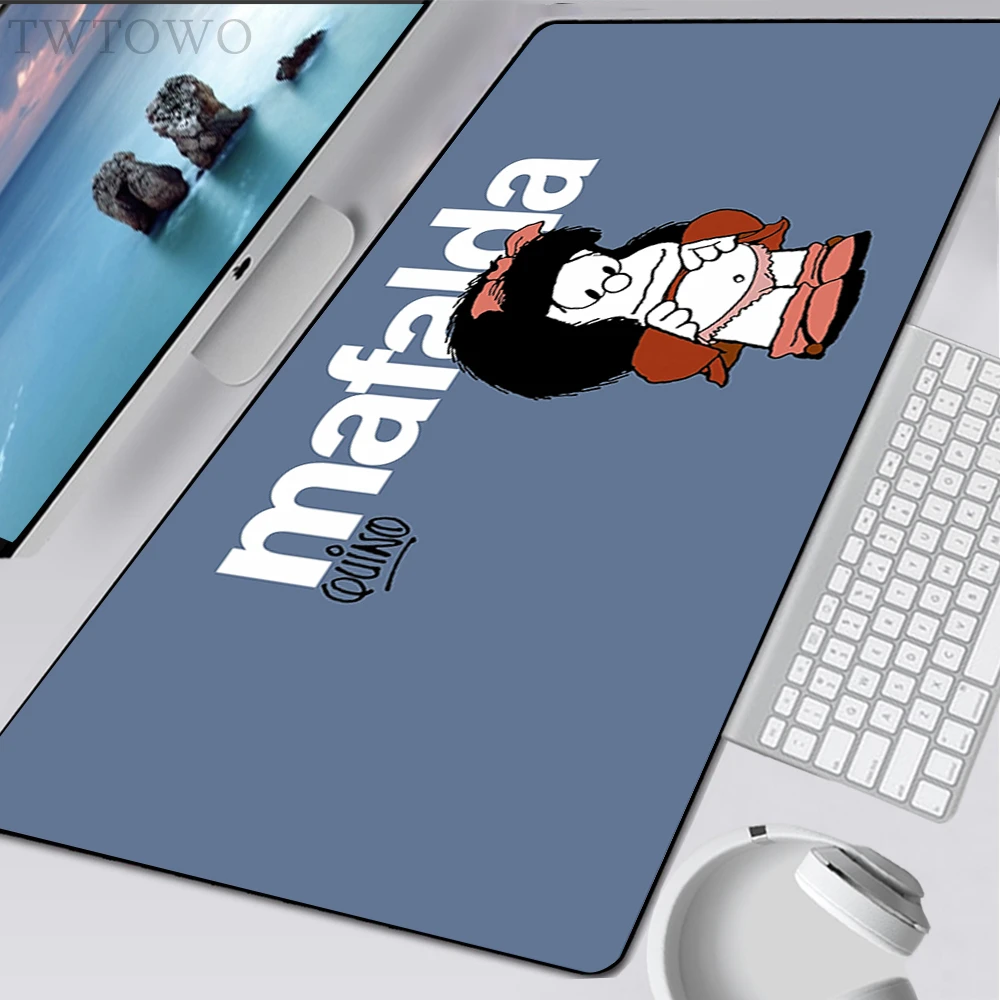 Mafalda Mousepad XXL Custom Large Mouse Mat keyboard pad Laptop Soft Gamer Natural Rubber Carpet Mice Pad Desktop Mouse Pad