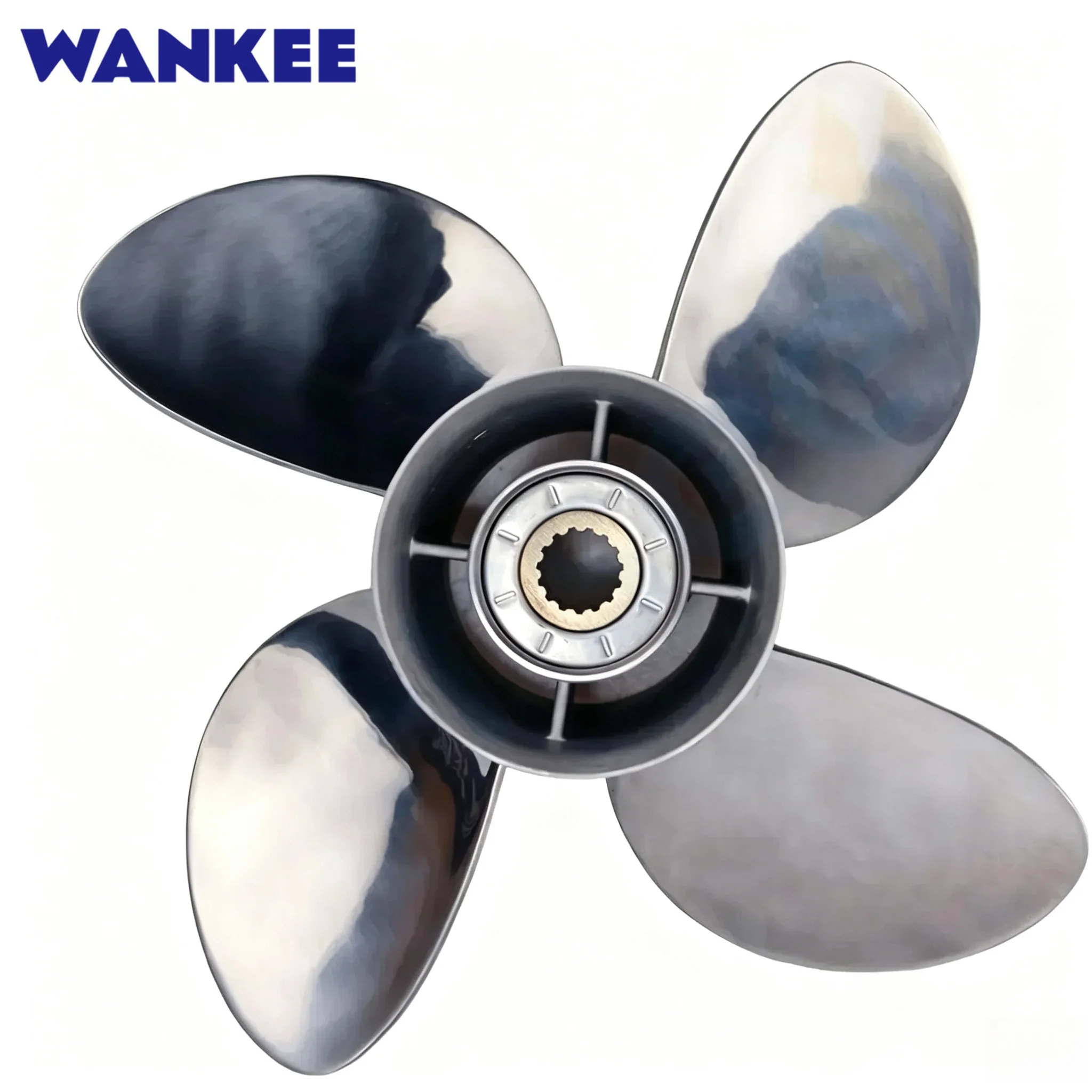 Blades Stainless Steel Boat Propeller 13x19/15 4 For Mercury 40-140 HP Outboard Engines Motor Prop