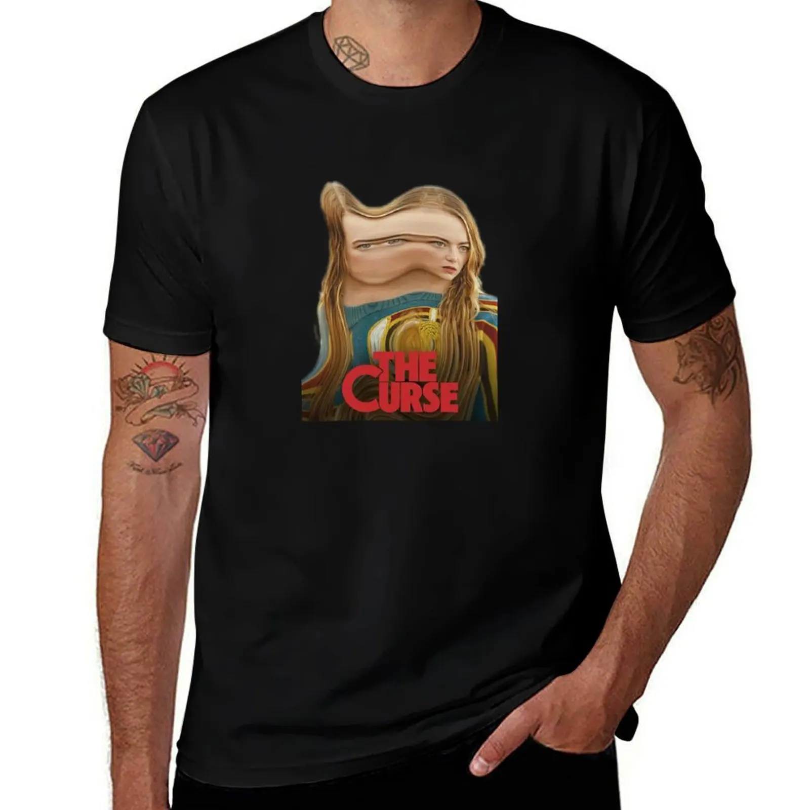 The Curse : Emma Stone T-Shirt Basic All Season Solid T-Shirt