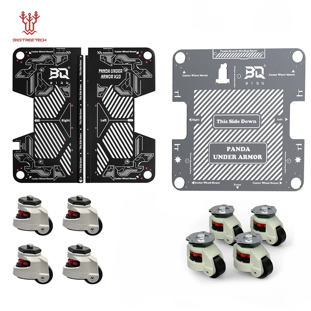 BIGTREETECH Panda Under Armor Aluminum Caster Wheel Kit Bulletproof Protection Block  For Bambu Lab P1 X1 H2D P2S X2D Printers