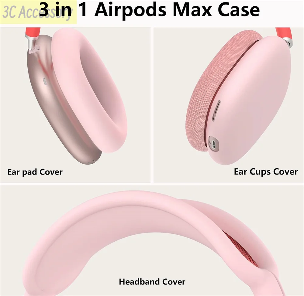 AirPod Max2 чехол 2024 Новый защитный чехол для наушников 3 в 1 силиконовый чехол милый для женщин для Apple AirPods Max2 аксессуары