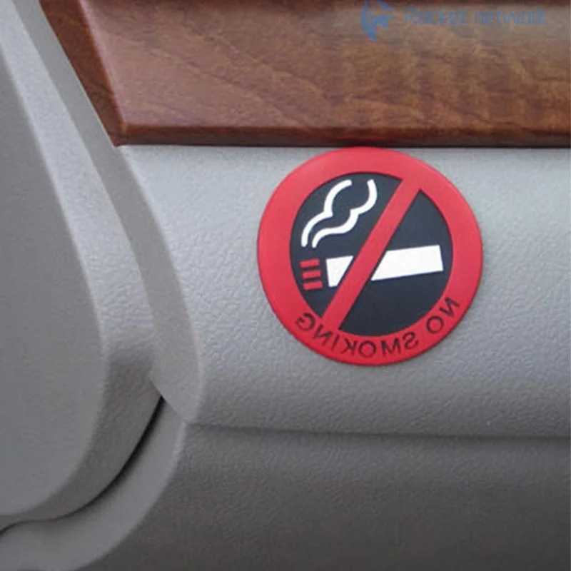 جديد ممنوع التدخين ملصقات السيارات التصميم علامة حمراء مستديرة ملصق فينيل لكرايسلر سيبرينغ فوياجر كروس فاير PT كروزر 300C Aspen Pa