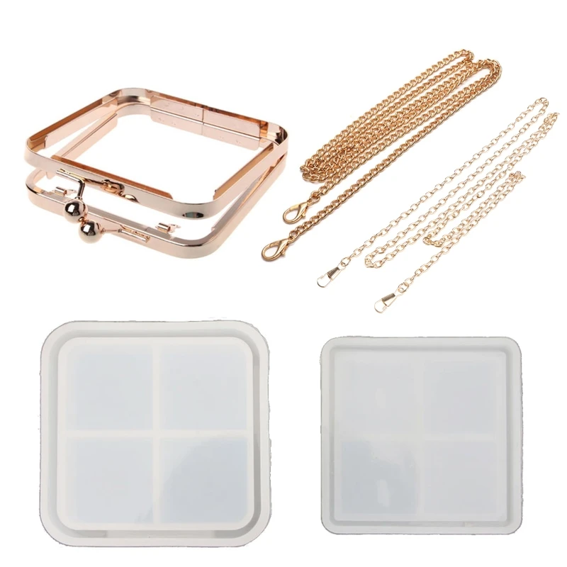 Stero Square Bags Silicone Mold Clear Mold for DIY Toy for Women Learning