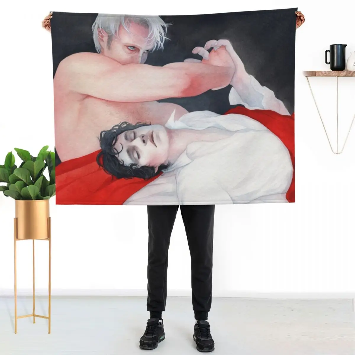 

Hannibal AU / Hannigram Throw Blanket Summer Cool Breathable Blanket for Sleeping