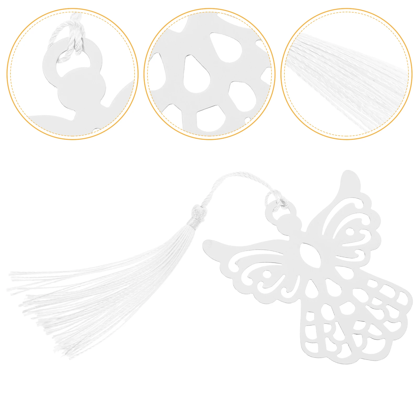 

Stainless Steel Tassel Bookmark Hollow Design Unique Animal Shape Decorative Bookmark For Women Metal Page