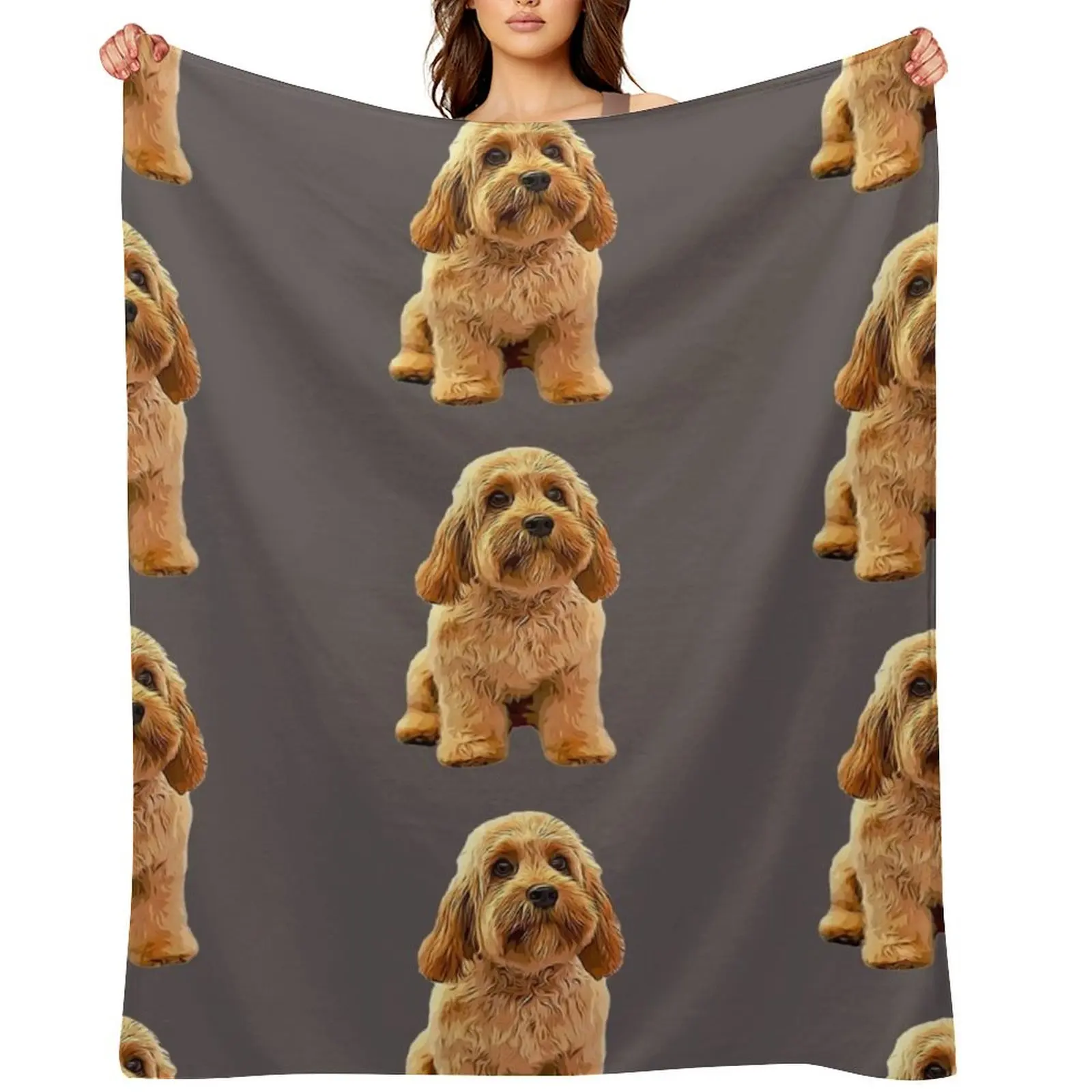 

Cavapoo Doodle Cavoodle Cockapoo Goldendoodle Labradoodle Puppy Dog Throw Blanket Large Weighted Bed linens Blankets