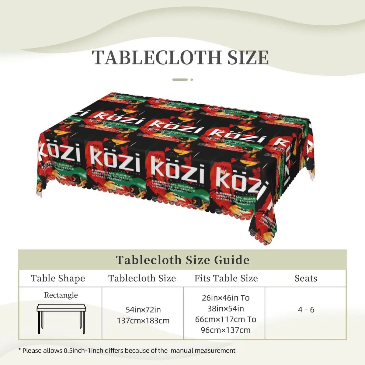 Malice Mizer Visual Kei Japanese Rock Band Gothic  Rectangular Tablecloth Oilproof Table Cover for Dining Events Table Cloth