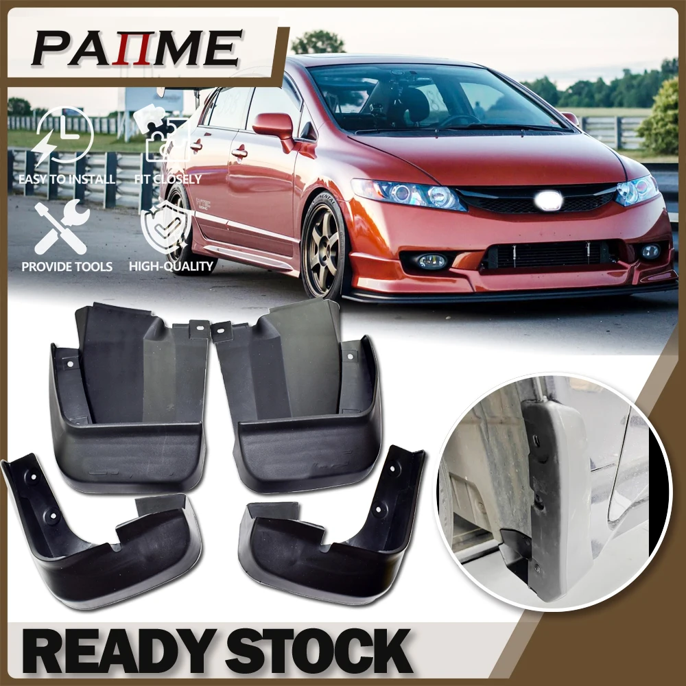 Set Molded Mud Flaps Mudflaps Splash Guards Front Rear Mud Flap Mudguards Fender for honda civic 2007-2011  YC101069