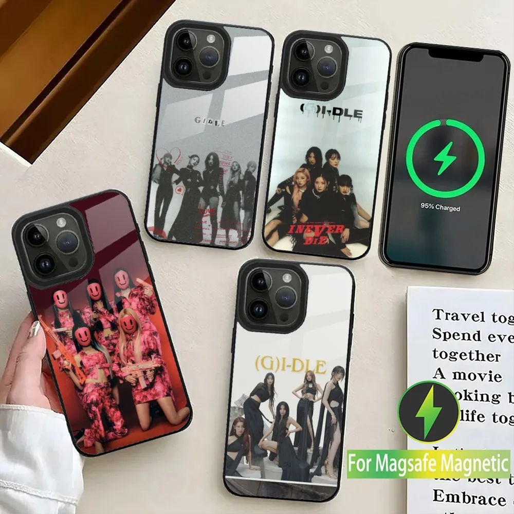 G I Girl Group DLE Phone Case For iPhone 16,15,14,13,12,11,Plus,Pro,Max Mini Magsafe Magnetic Wireless Charging