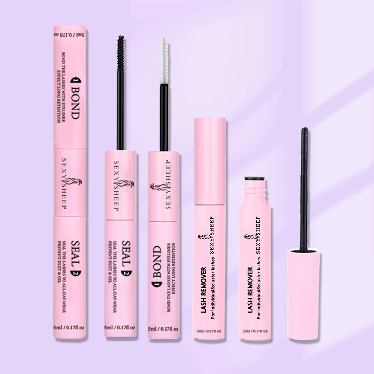 DIY Wimpernverlängerungsset, 280 Stück, Wimperncluster, individuelles Wimpern-Set mit Wimpernbindung, Dichtung und Wimpernpinzette, Bürste und Entferner