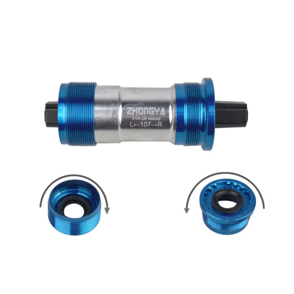Square Taper Bottom Bracket 68Mm Blue For Mountain Bike Road Racing Bicycle Central Bearing Sealed Anti Dust