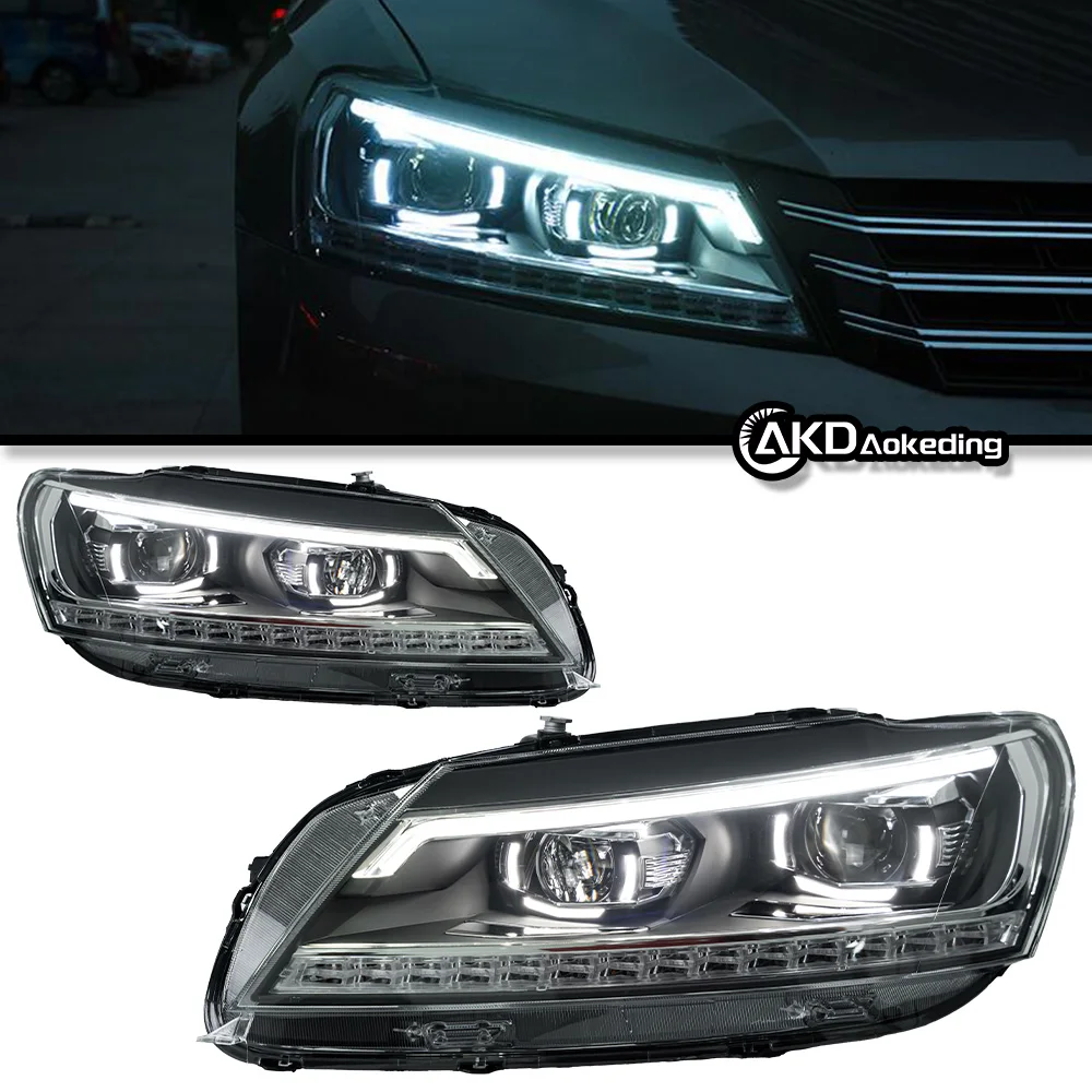 

Auto Parts For Passat B7 US version Headlights 2011-2016 upgrade B8 Style LED DRL Dual Projector Car Accesorios Modified