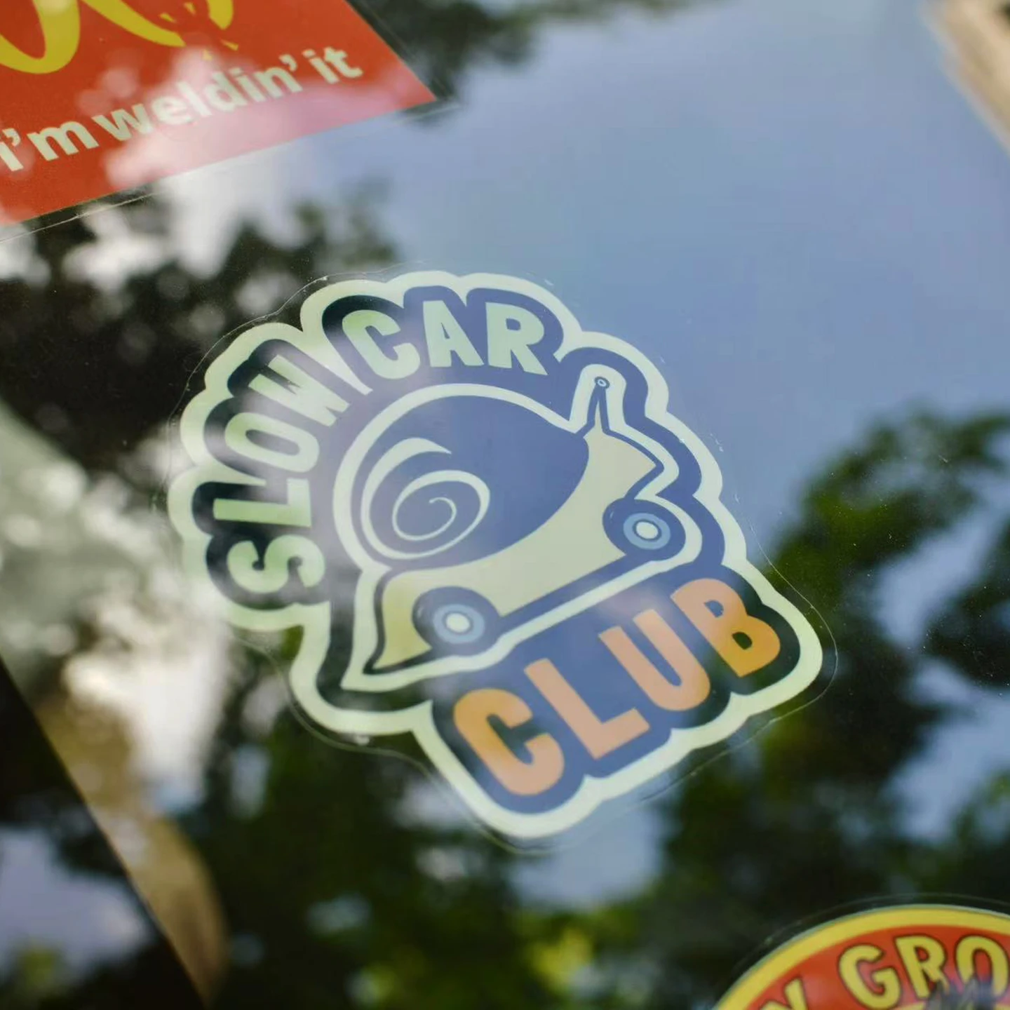 Turtle Slow Club Creative Static Decals Suitable for Windshield and Side Window Decoration Waterproof Stickers